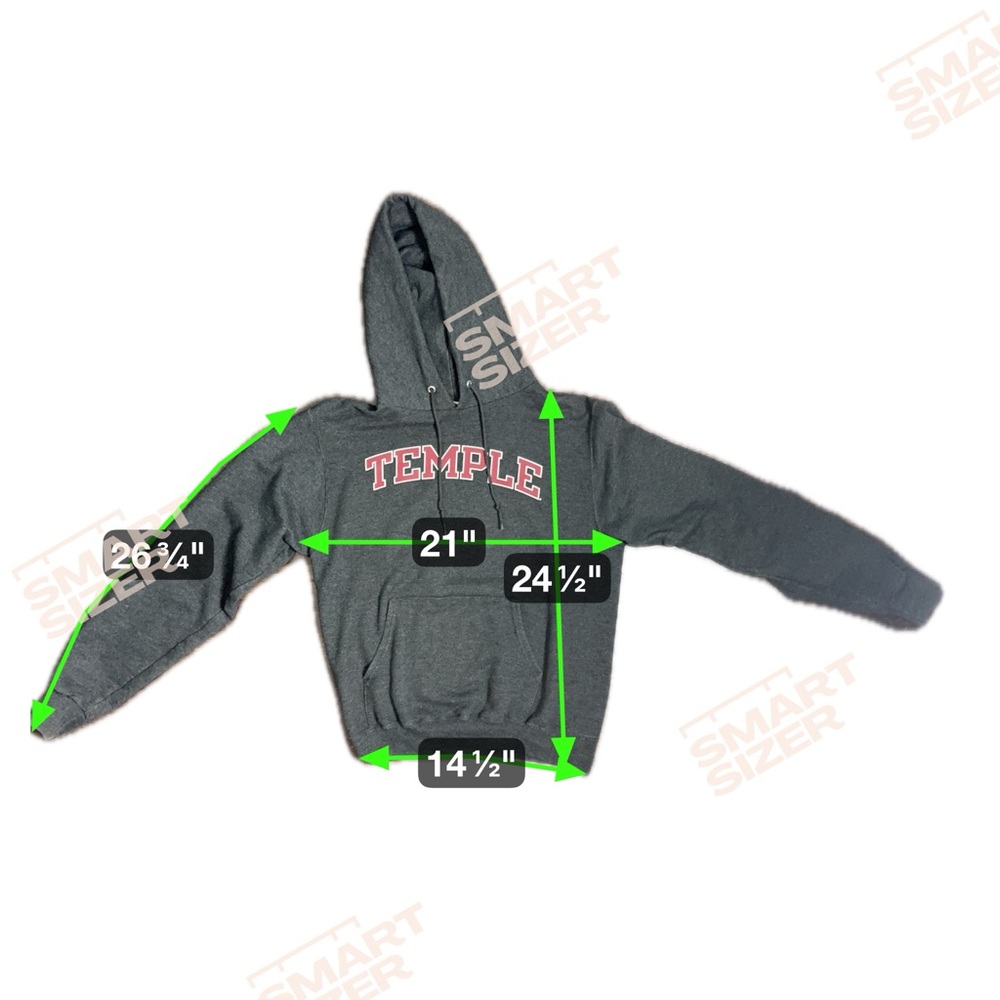 Temple University Philadelphia PA Champion Unisex Hoodie Small - Picture 3 of 9